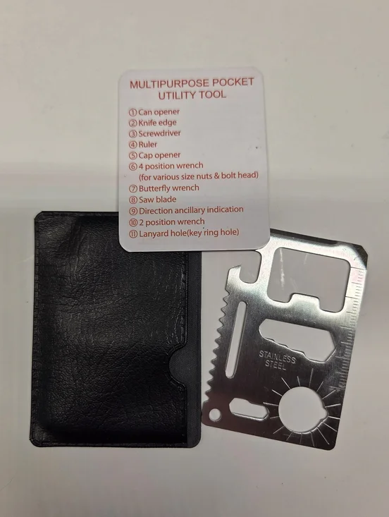 Wallet Multi-tool Stainless Steel With Case Small Size - Picture 2 of 2